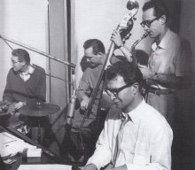 Joe Dodge, Bob Bates, Paul Desmond and Dave Brubeck (Frank Driggs Collection)